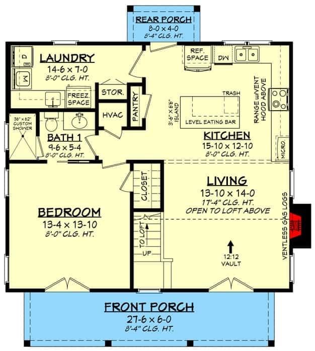 Explore the Spacious Layout with a Central Living Area