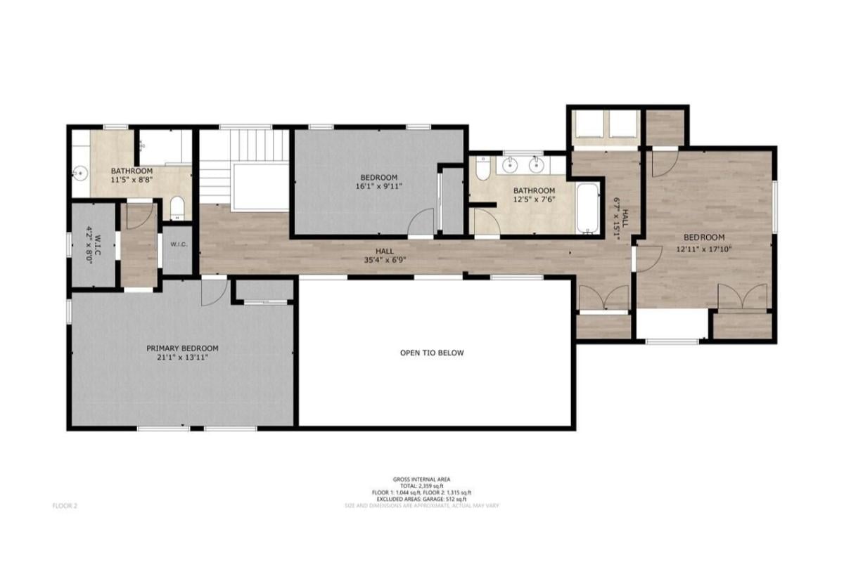 Second Level Floor Plan