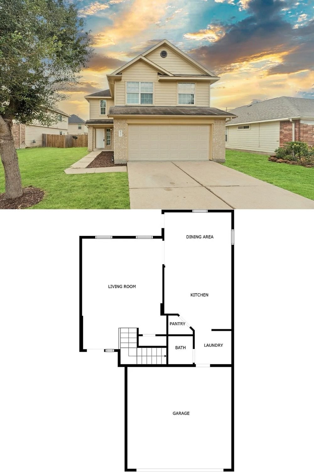4-Bedroom Traditional-Style Single Family Home with Double Garage