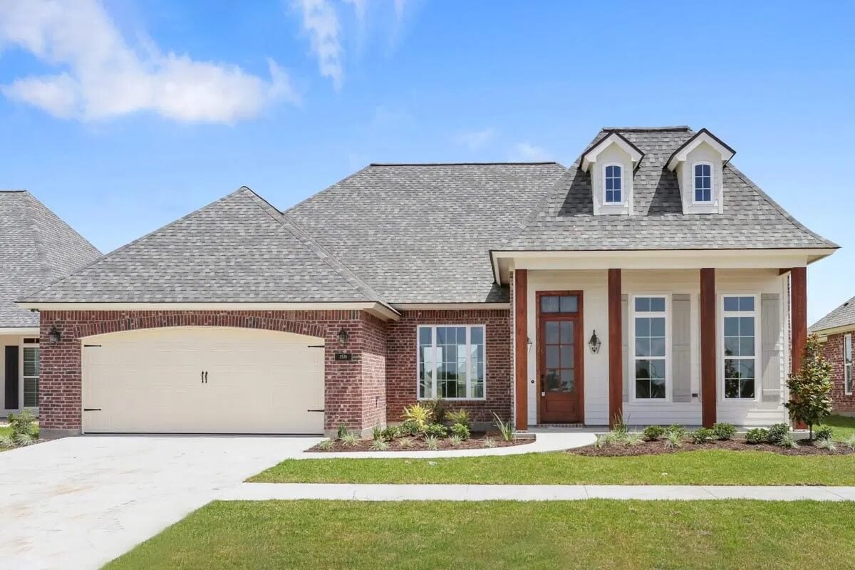 Contemporary 3-Bedroom French Country Home with Open Living Space and Double Garage (Floor Plan)