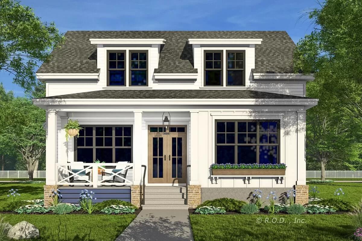 Craftsman-Style 3-Bedroom Home with Loft and Jack & Jill Bath (Floor Plan)