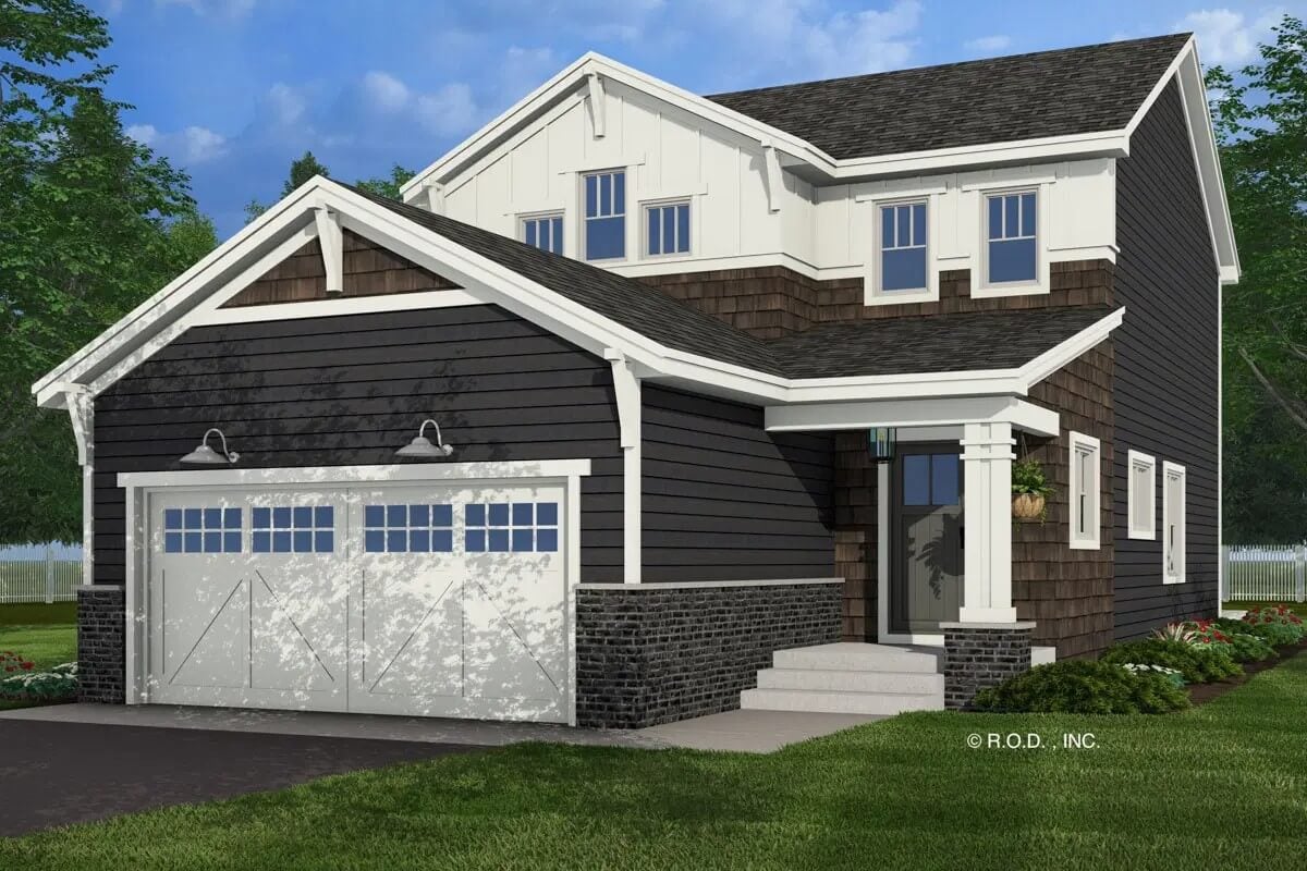 Traditional 4-Bedroom Home with Loft and 2-Car Garage (Floor Plan)