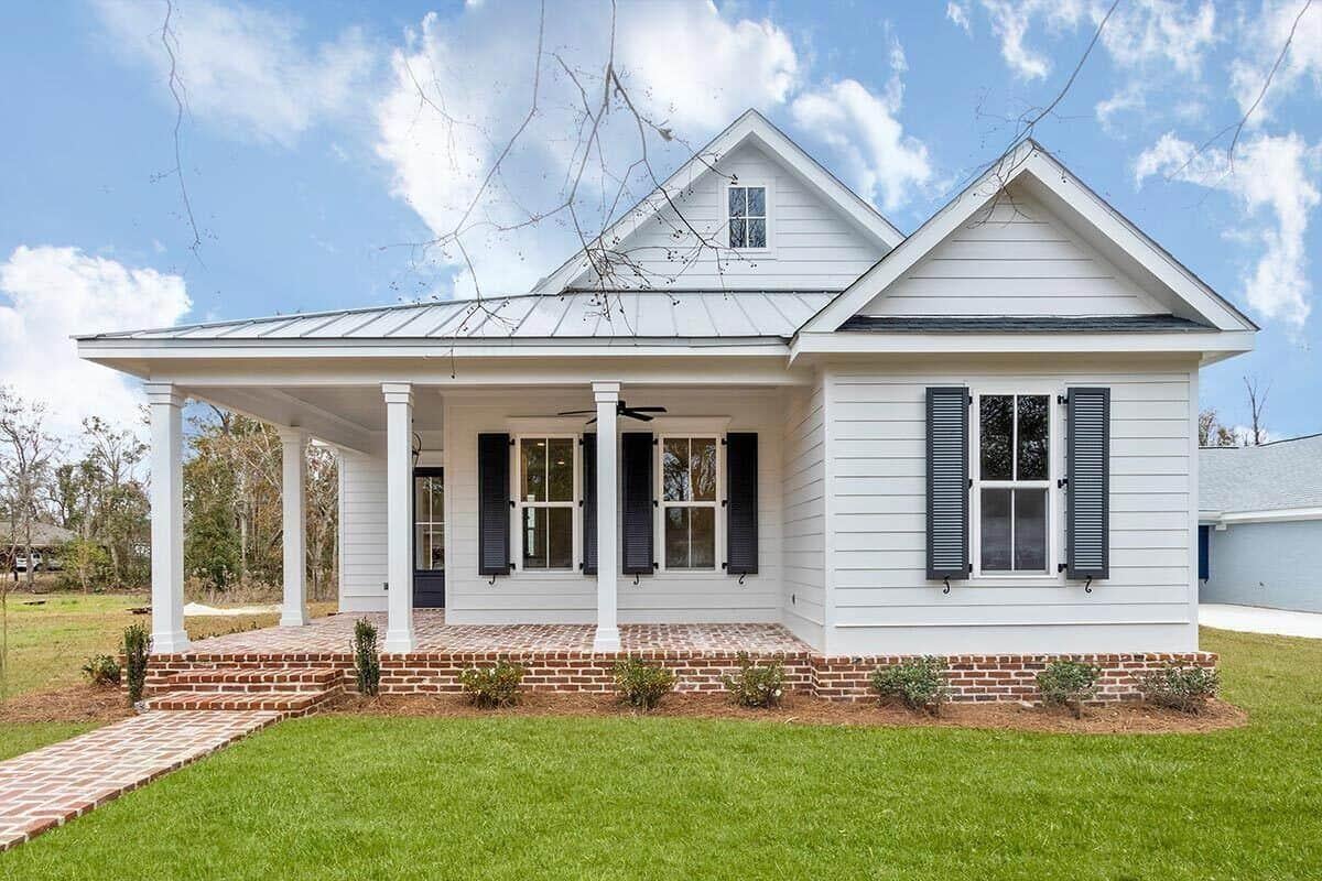 Classic Southern Charm with a Brick Walkway