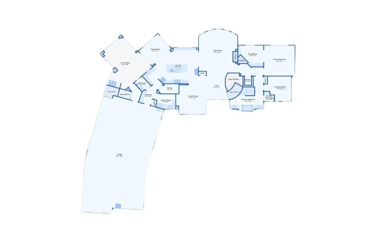 Sprawling Floor Plan with a Distinctive Curved Great Room