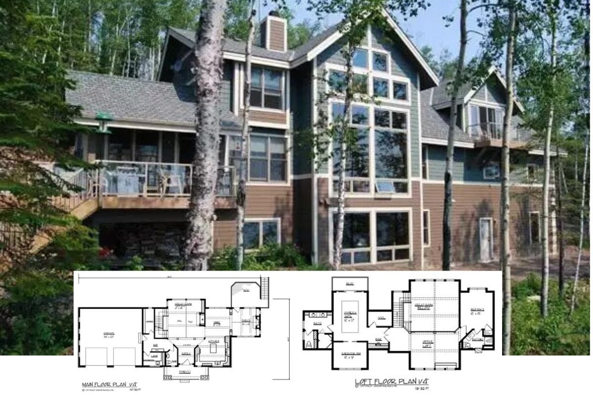 The North Shore 2-Bedroom Craftsman Home with Front Porch and Study Loft (Floor Plan)