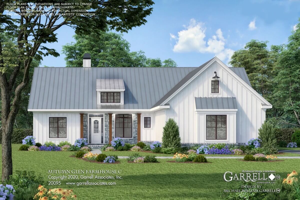 3-Bedroom Autumn Glen Farmhouse C with Wet Bar and Walkout Basement (Floor Plan)