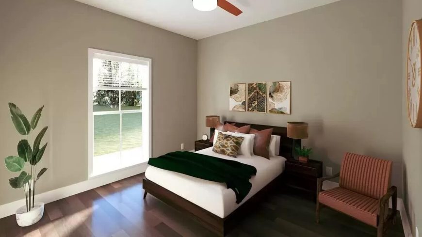 Country-Style 4-Bedroom Ranch with Covered Front and Back Porches ...