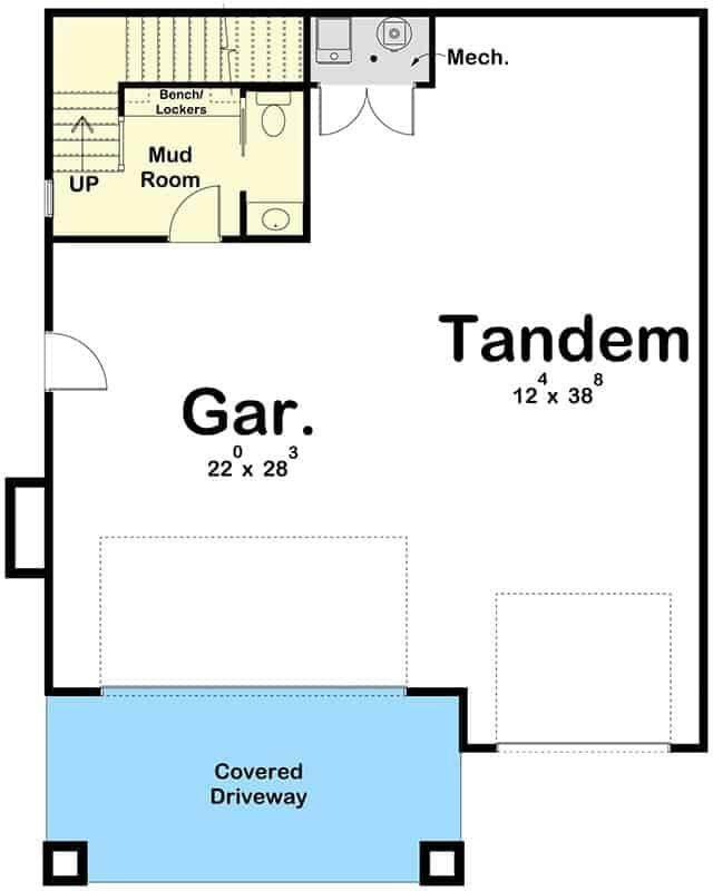 Explore the Spacious Garage with a Handy Mud Room Upstairs