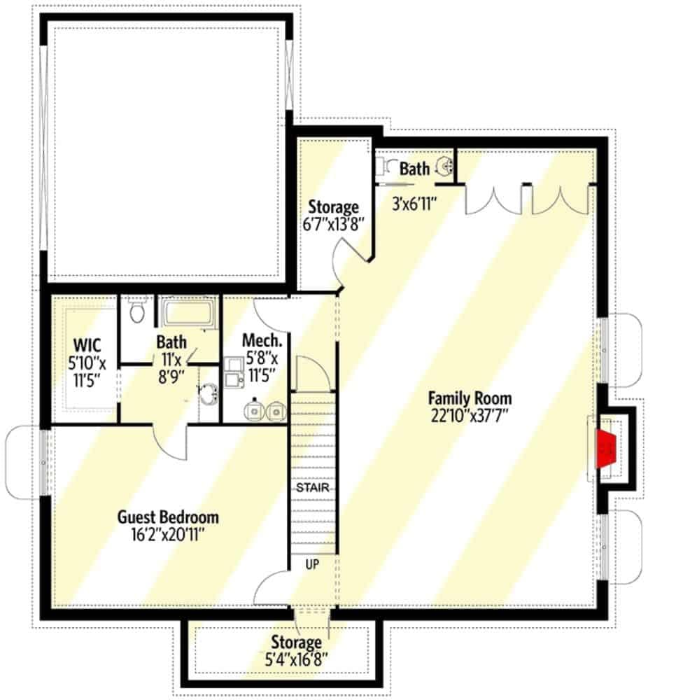 Check Out the Expansive Family Room in This Lower Level Layout