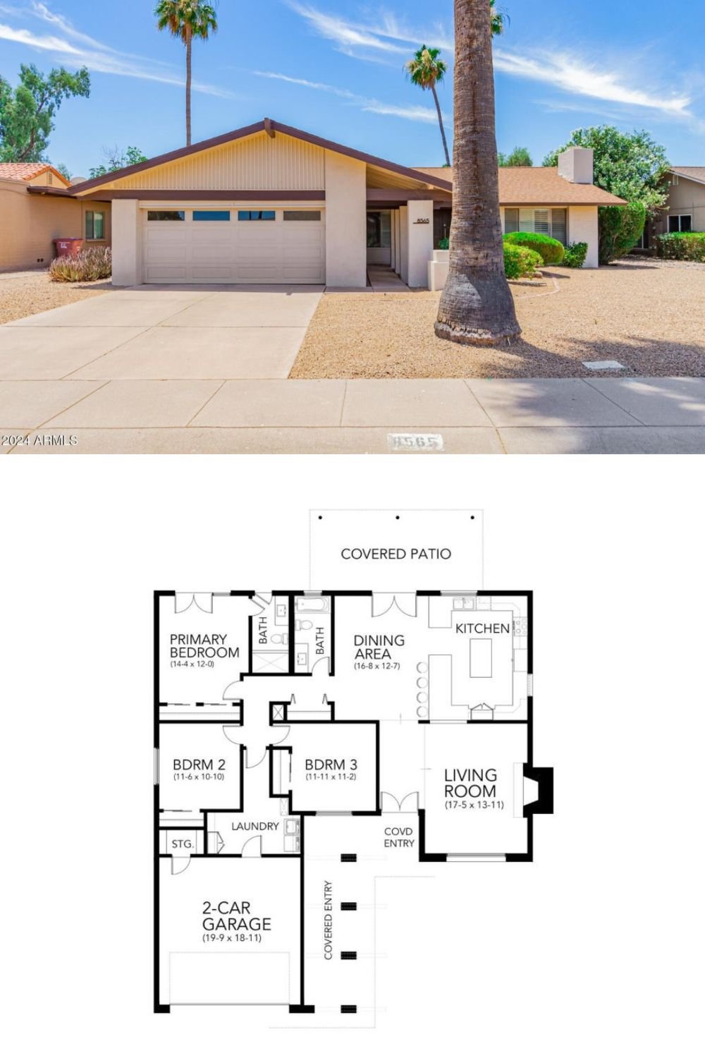 3-Bedroom Home with Great Room and Covered Patio (1,700 Sq. Ft. Floor Plan)