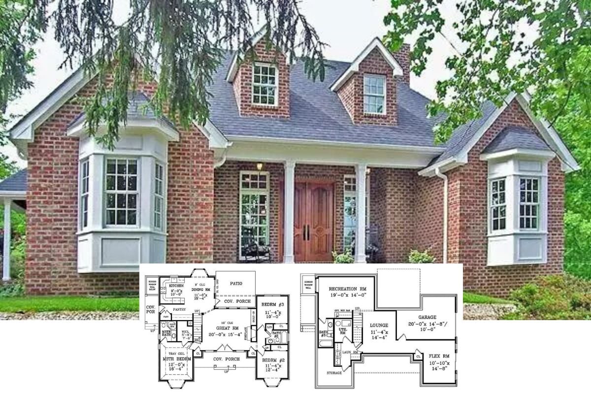 Lewisburg II 3-Bedroom Cottage with Bonus Room and Walkout Basement (Floor Plan)