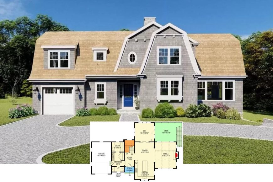 15 House Plans with a Gambrel Roof