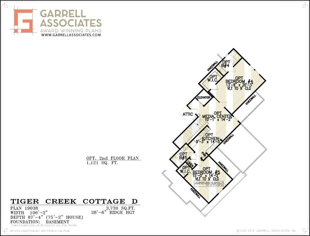 Exploring the Optional Second Floor Layout of Tiger Creek Cottage D