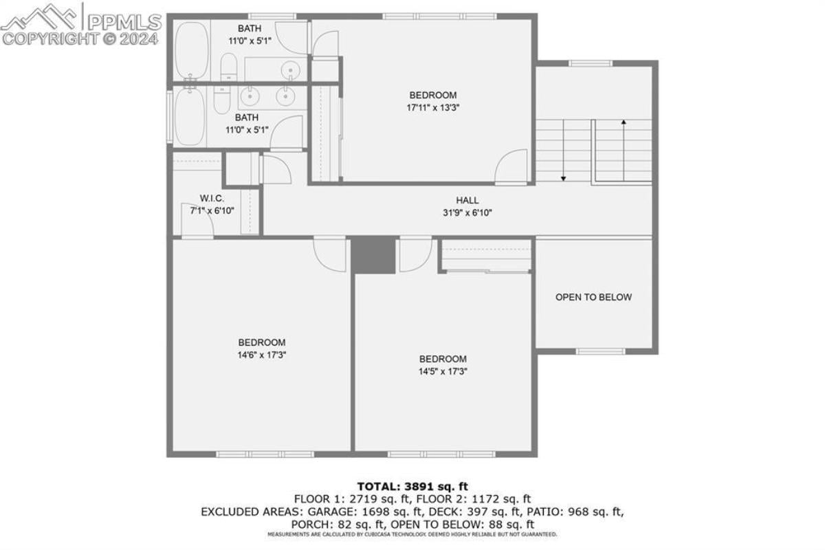 Second Level Floor Plan