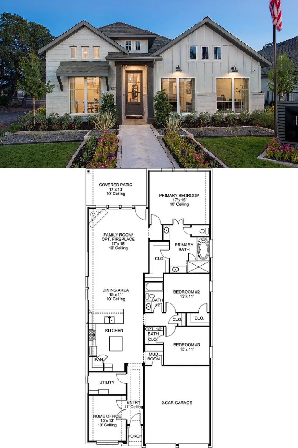 3-Bedroom Single Family Home with Covered Patio and Double Garage