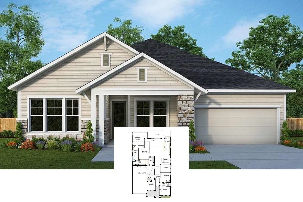 4-Bedroom Home with Lanai and Four-Car Garage (2,921 Sq. Ft. Floor Plan)