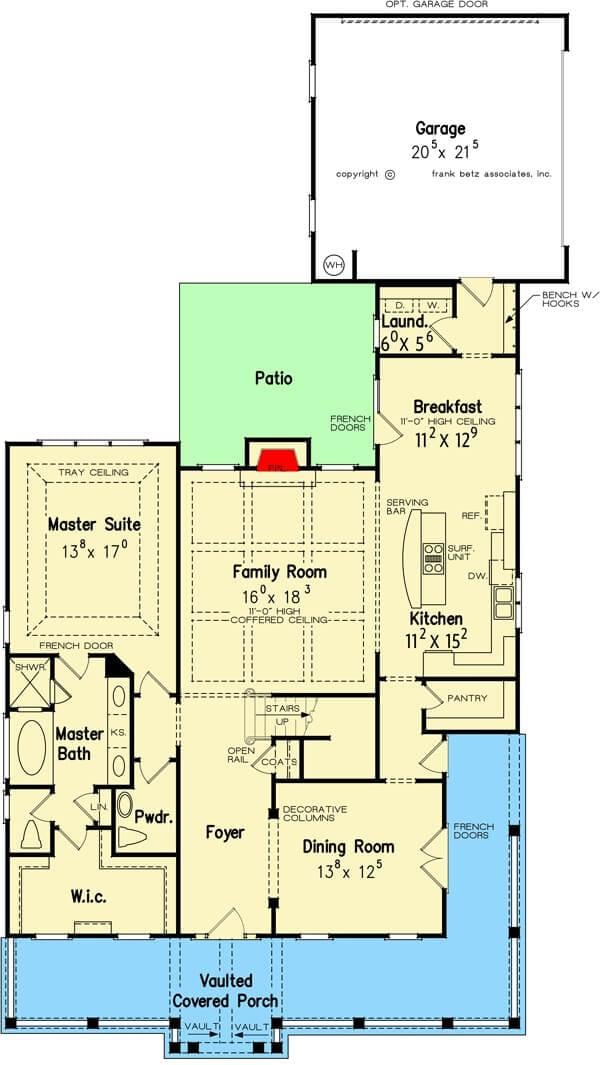 Explore the Open Flow from Kitchen to Patio in This Floor Plan