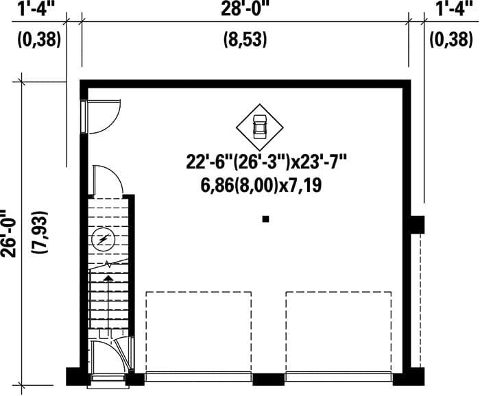 Explore This Compact Two-Story with Dual Garage Spaces