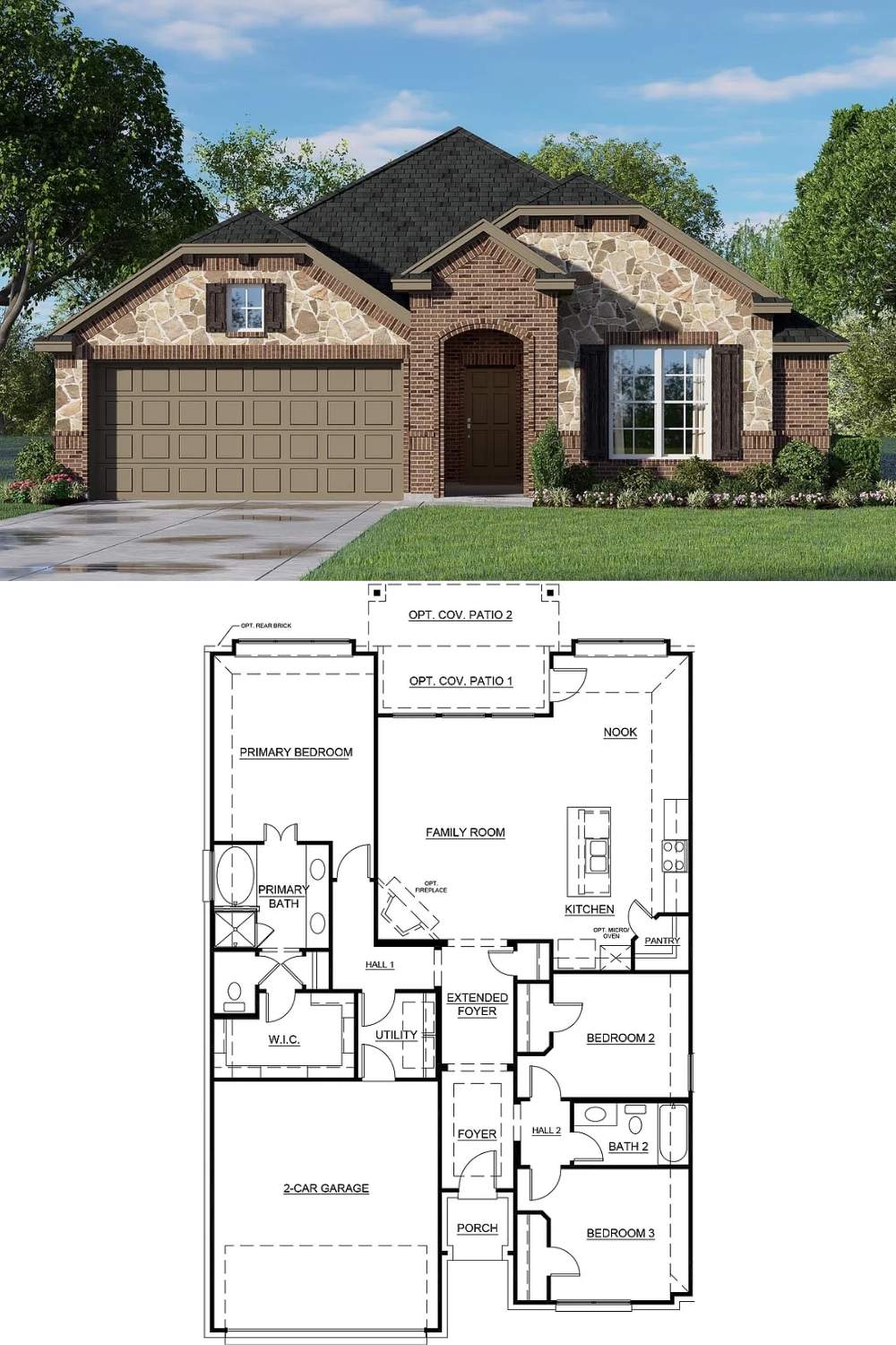 3-Bedroom Single Family Home with Porch and Double Garage