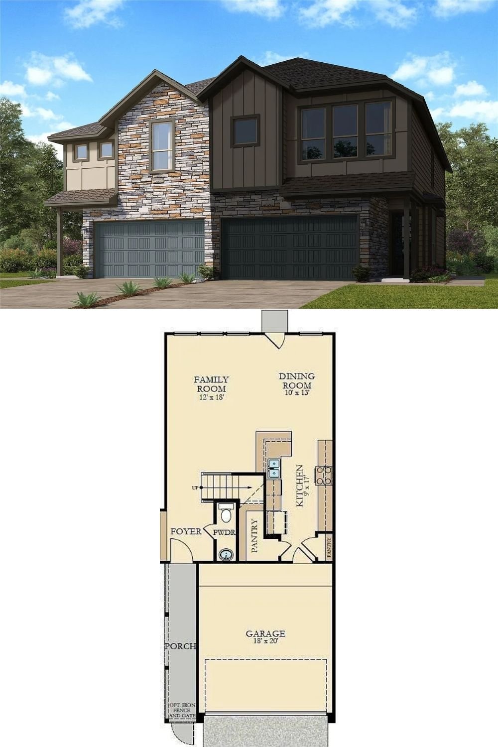 3-Bedroom Single Family Home with Porch and Garage