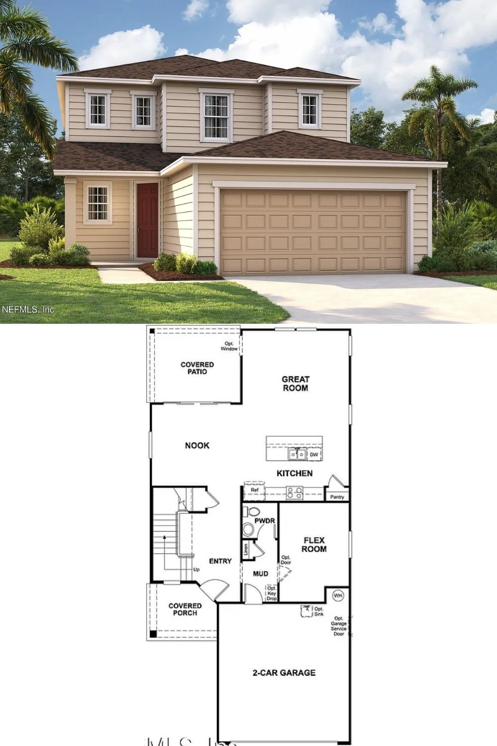 4-Bedroom Single Family Home with Covered Patio and Double Garage