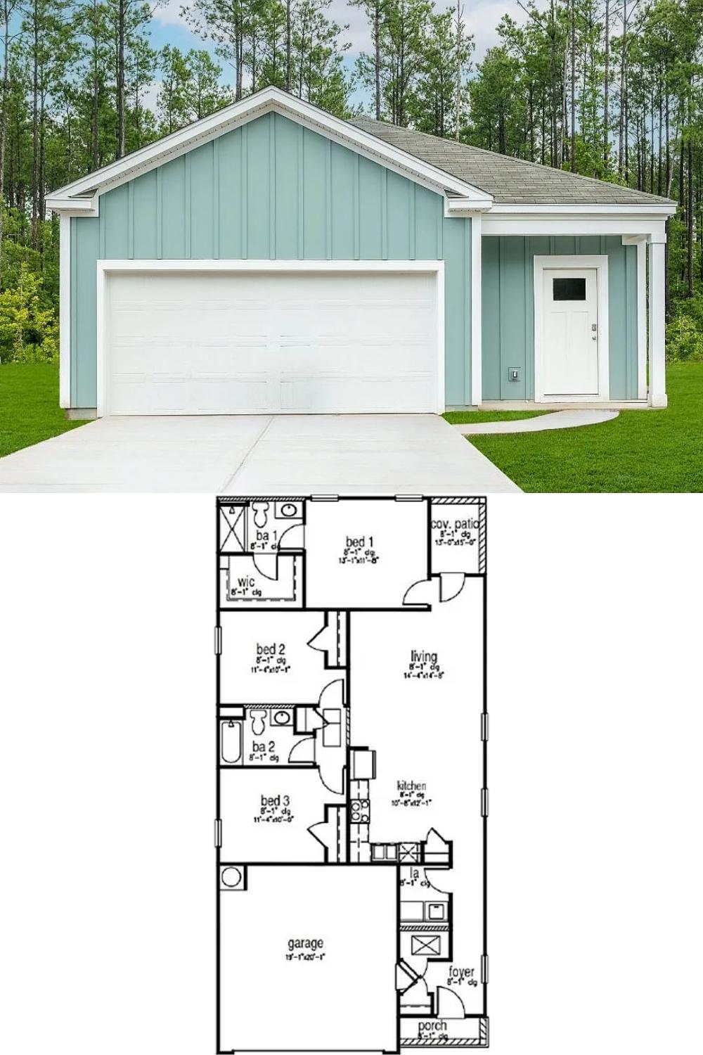 3-Bedroom Single Family Home with Covered Patio and Double Garage
