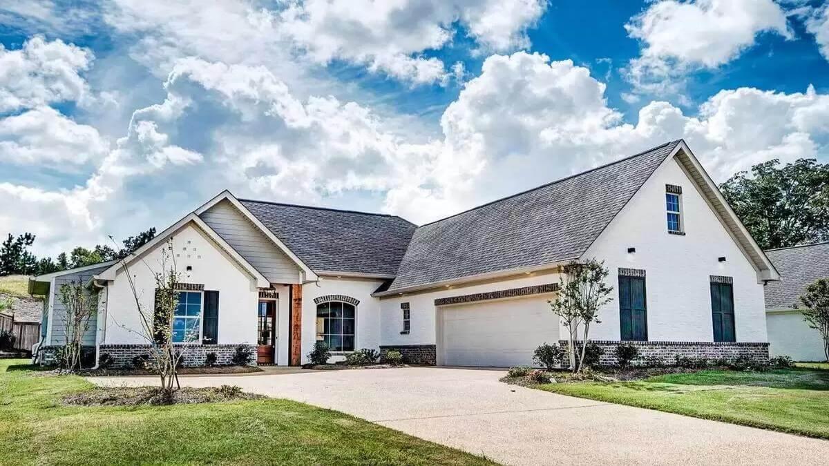 Classic Suburban Home with Gable Rooflines