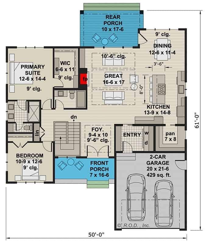 Explore the Flow of This Open-Concept Floor Plan