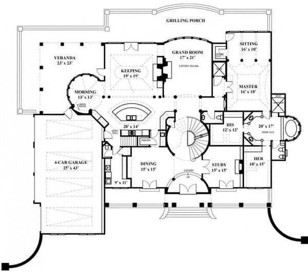 Explore This Expansive Two-Story Home with a Grilling Porch