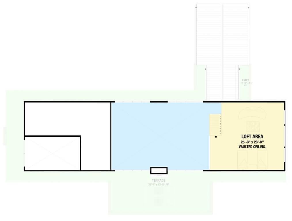 Explore the Spacious Vaulted Loft Area Above