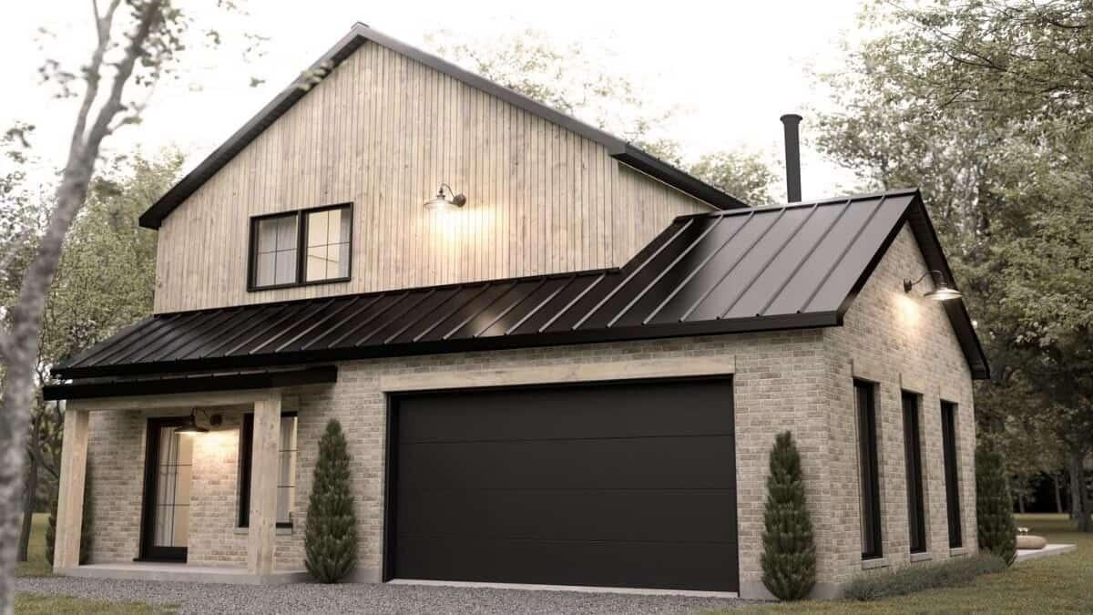 Check Out the Sleek Metal Roof on This Modern Barn-Style Home