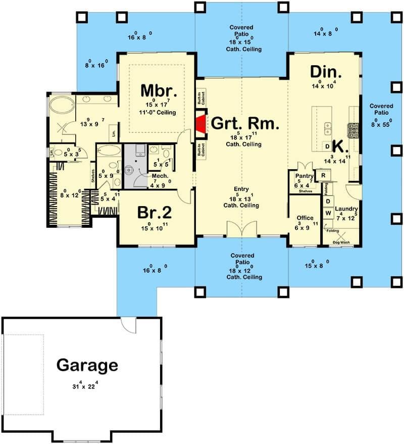 Spacious Floor Plan with Cathedral Ceilings