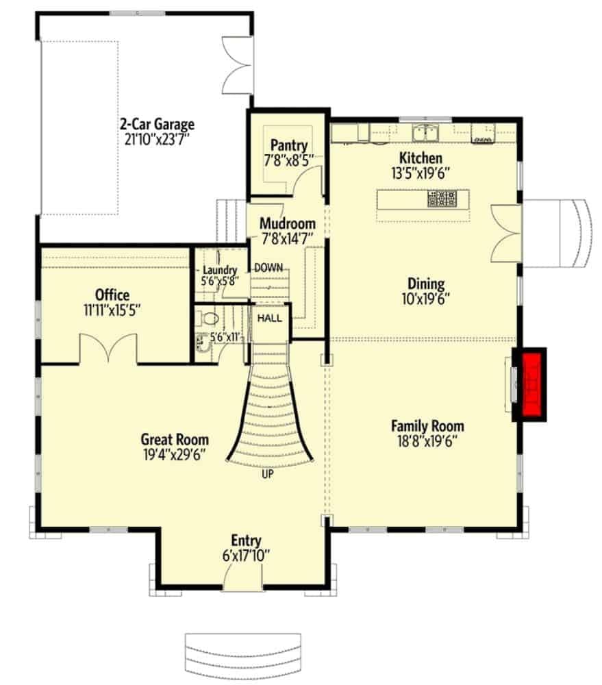 Explore the Fluid Layout of This Spacious Ground Floor Plan