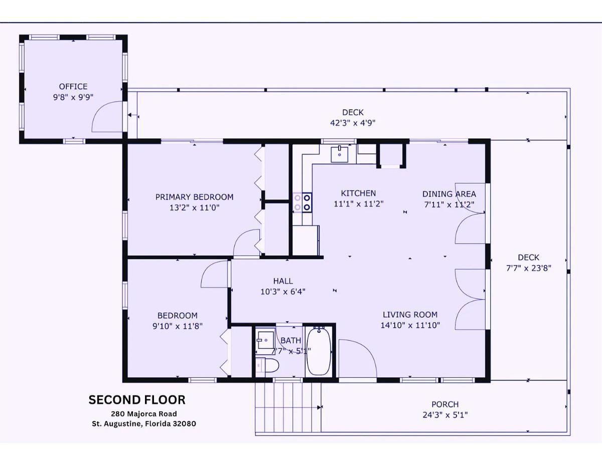 Explore the Efficient Layout of This Second Floor with a Dedicated Office Space