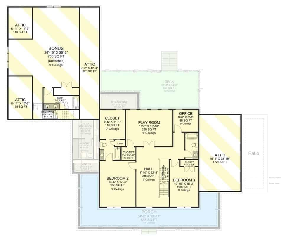 Explore This Versatile Upper Floor Plan with Bonus Space