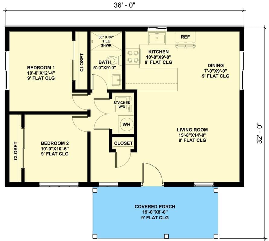 Compact Layout with a Spacious Covered Porch