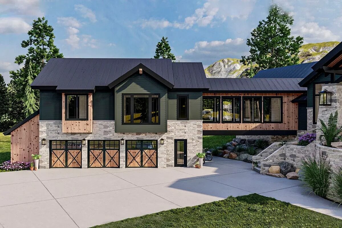 Angled Garage