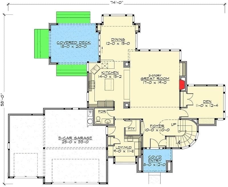Explore the Flow of This Open Concept Floor Plan with a Two-Story Great Room