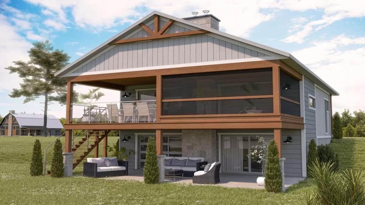 Check Out the Screened Porch on This Modern Farmhouse