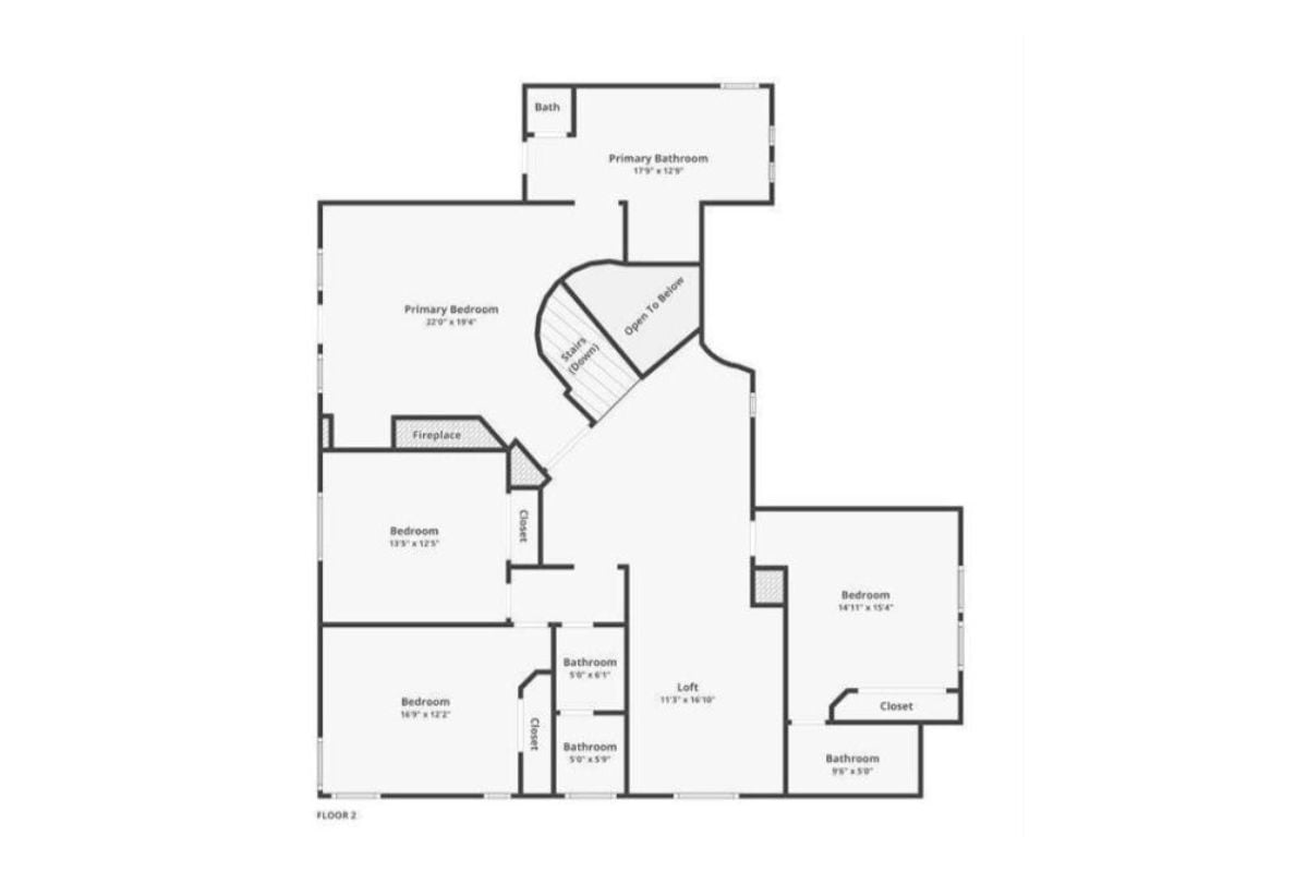 Second Level Floor Plan