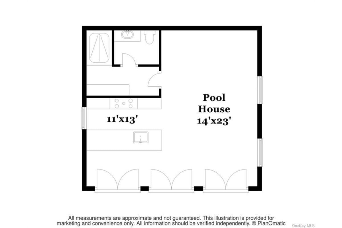 Compact Pool House with Practical Layout