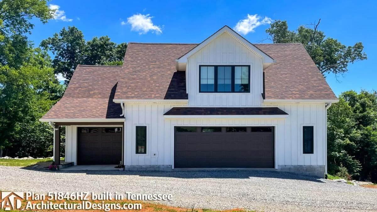 Classic Gable Roof Accentuates This Modern Farmhouse