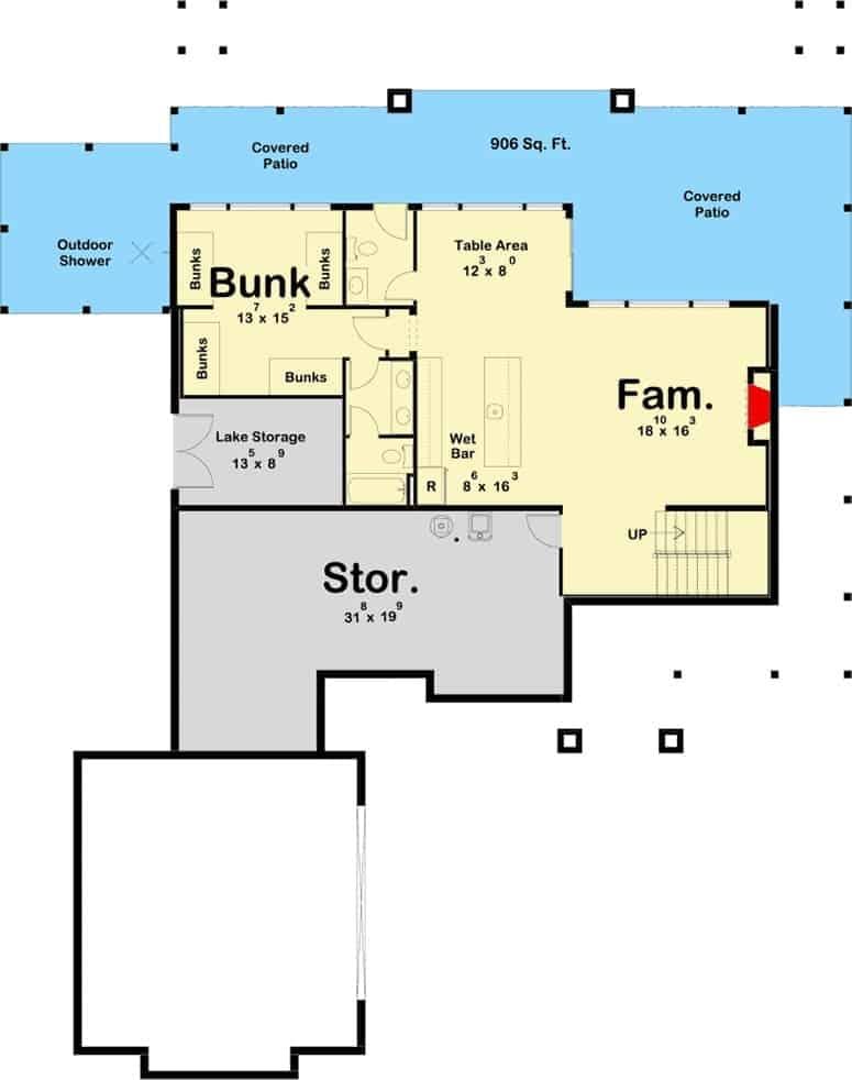 Explore the Multifunctional Bunk Room with a Wet Bar