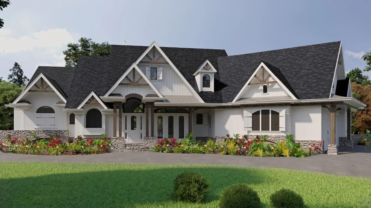 Check Out the Striking Gable Rooflines on This Craftsman Home