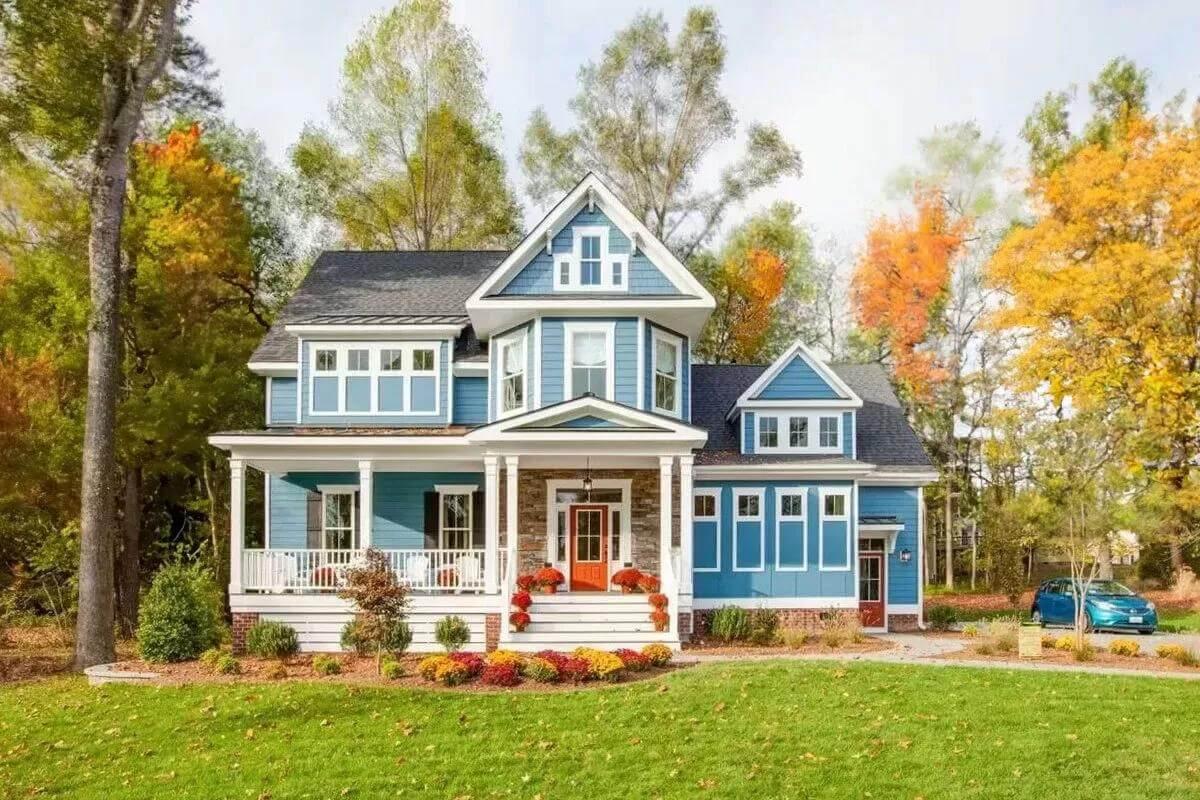 Victorian-Style Home with a Splash of Blue