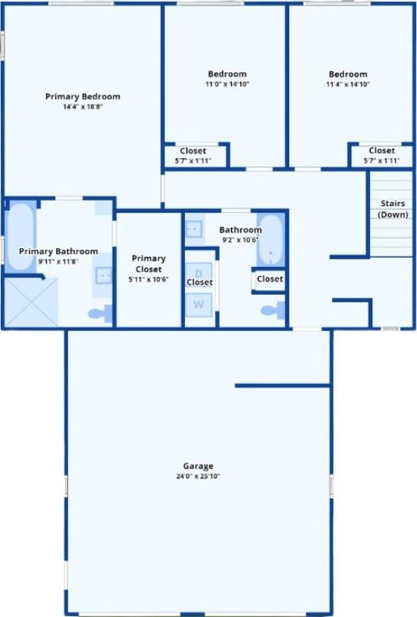 Efficient Floor Plan with a Spacious Garage and Primary Suite