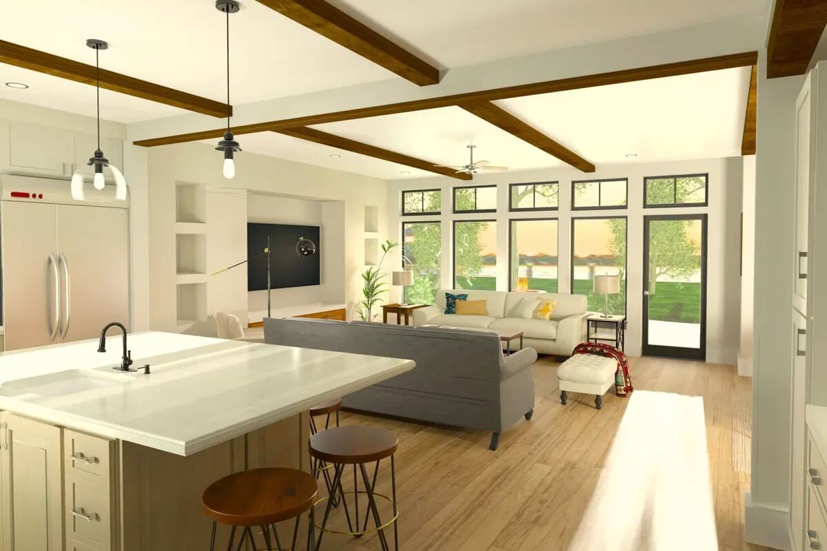Kitchen and Living Room