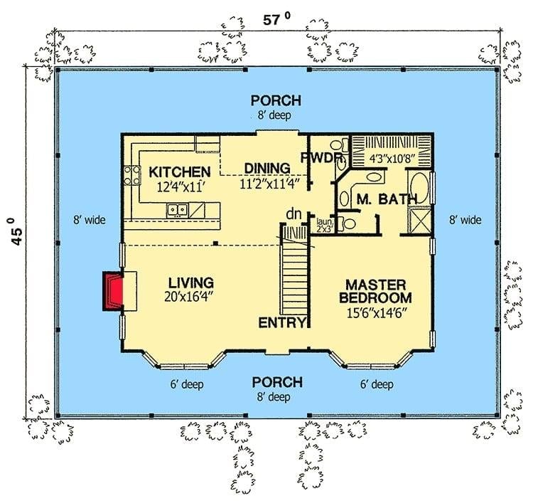 Check Out the Wraparound Porch on This Thoughtful Floor Plan