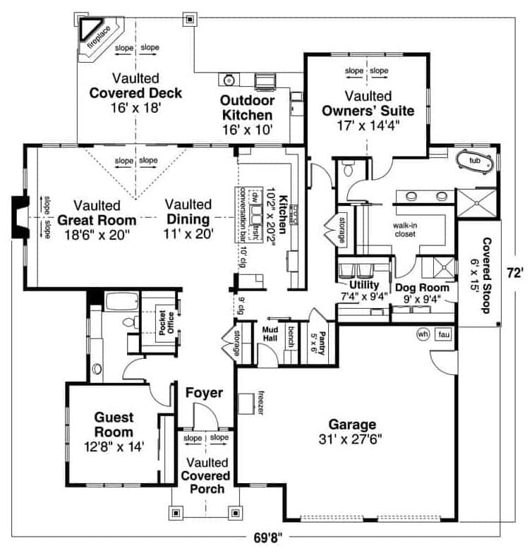 Explore This Thoughtfully Designed Home with Vaulted Ceilings