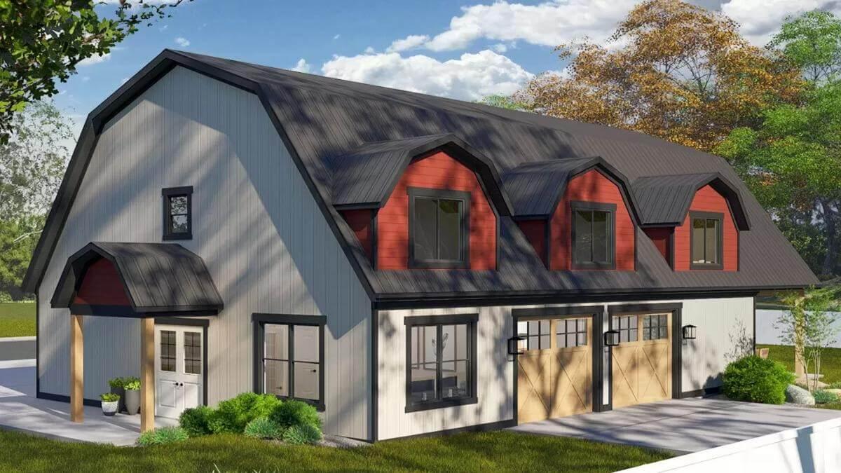 Classic Barn House Design with Striking Dormers